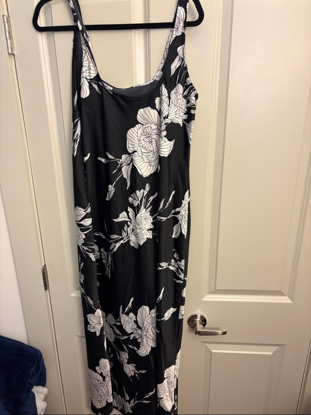 a new day Black Maxi Slip Skirt with White Floral Print - Picture 3 of 3